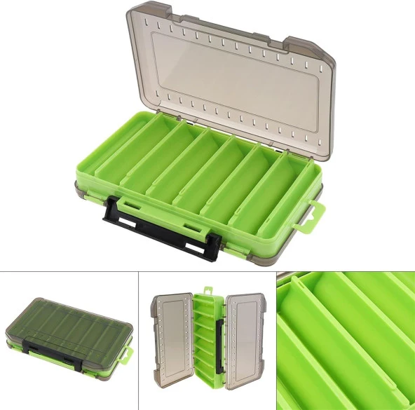 Shufa Lure Box Çift Taraflı Kutu 105mm - Yeşil - Resim 2