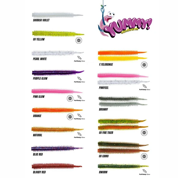 Fujin Yummy Sandworm 7cm LRF Silikonu ürün görseli