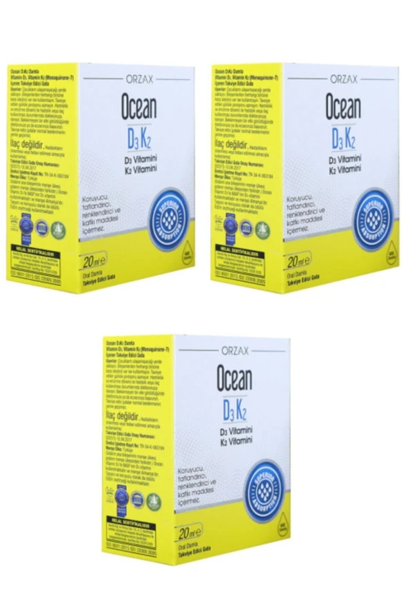 Ocean D3K2 Damla 20 ml 3 Kutu ürün görseli