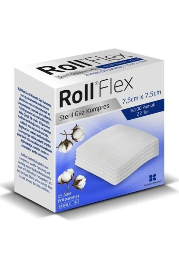 Roll Flex Gaz Kompres 7,5cm x 7,5cm 25li