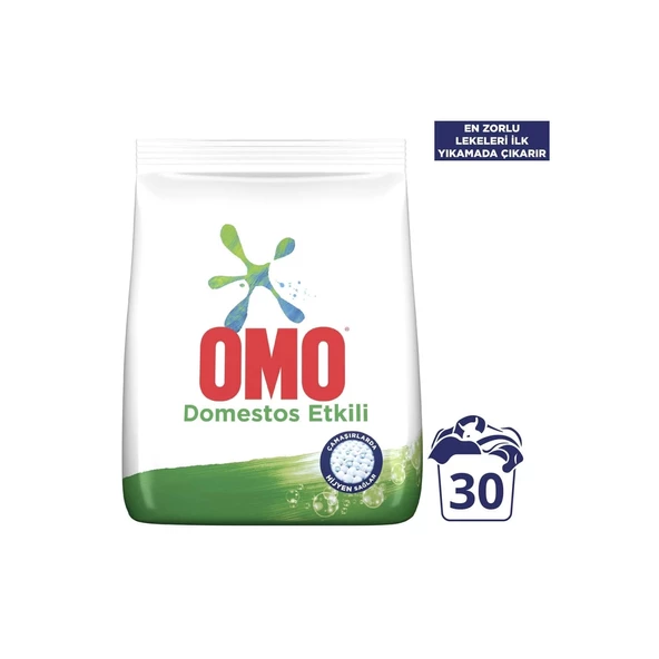 omo Toz Çamaşır Deterjanı Domestos Etkili Çamaşırlarda Hijyen Sağlar 4.5 Kg