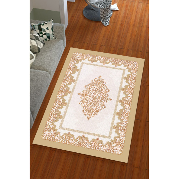 Miray Tekstil Modern Lastikli Kadife Halı Örtüsü - 2