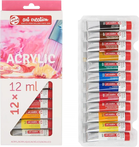Talens Art Creation Acrylic Colour 12x12ml Akrilik Boya Seti / 9021712M - Resim 2