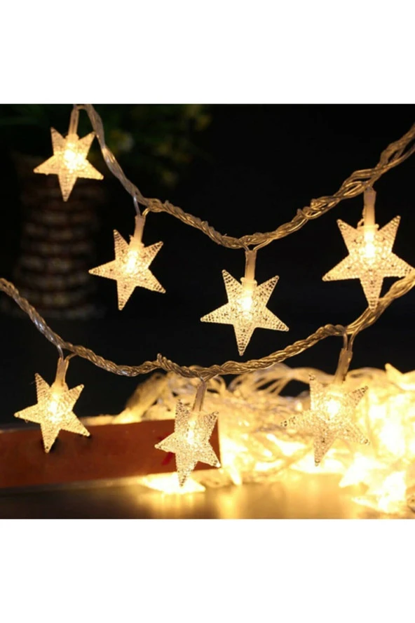 Dekoratif 5 Metre Yıldızlı Pirinç Led Günışığı Renk - Resim 2