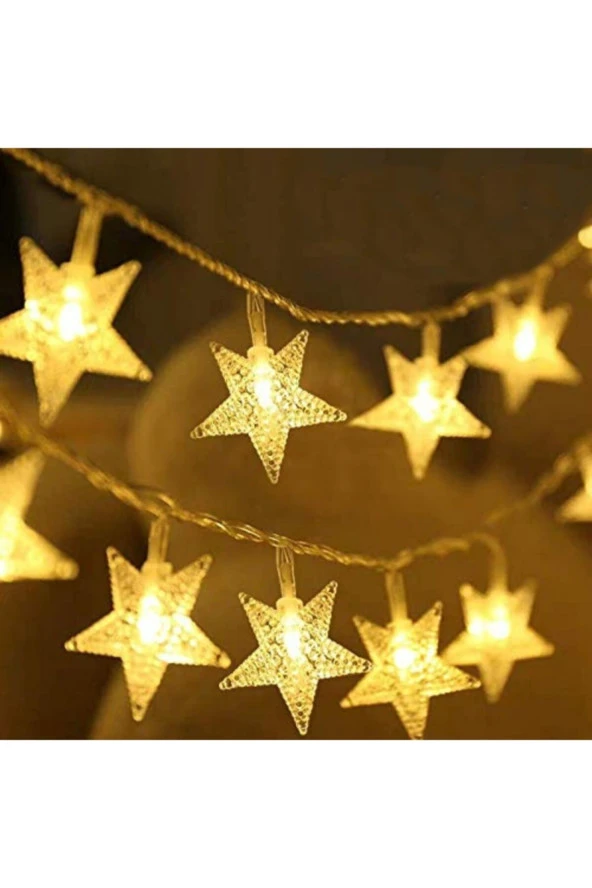Dekoratif 5 Metre Yıldızlı Pirinç Led Günışığı Renk - Resim 4