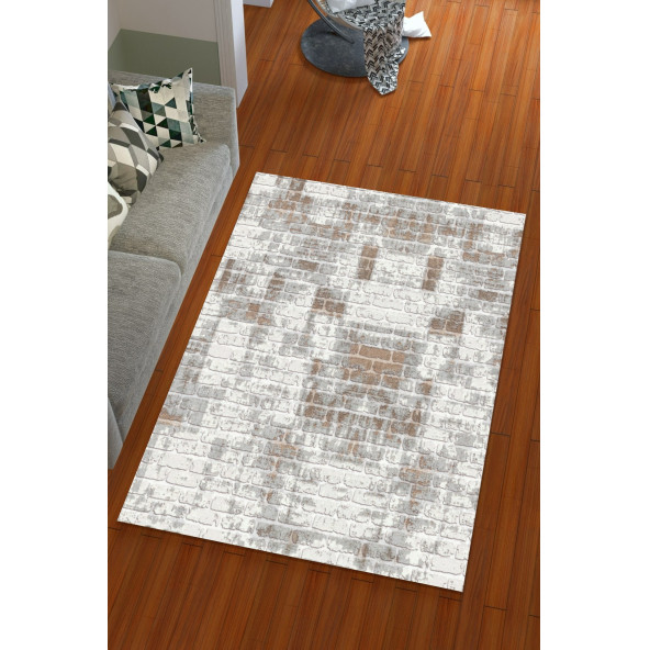 Modern Desenli Lastikli Halı Örtüsü - 2