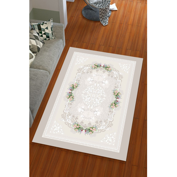 İpek Lastikli Modern Halı Örtüsü - 2