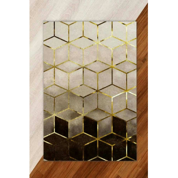 İpek Lastikli Modern Halı Örtüsü