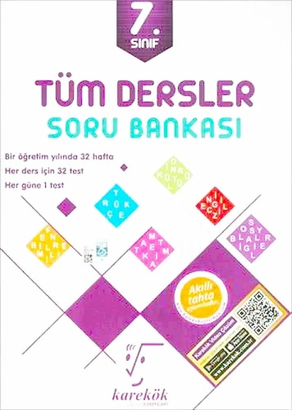 Karekök 7.Sınıf Tüm Dersler Soru Bankası ürün görseli