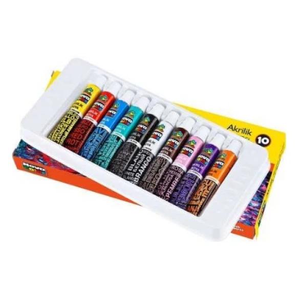 Nova Color Akrilik Boya Tüp 10Lu ürün görseli 1