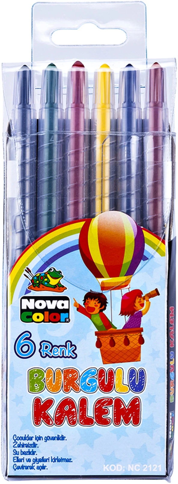 Nova Color Burgulu Boya Kalemi 6 lı