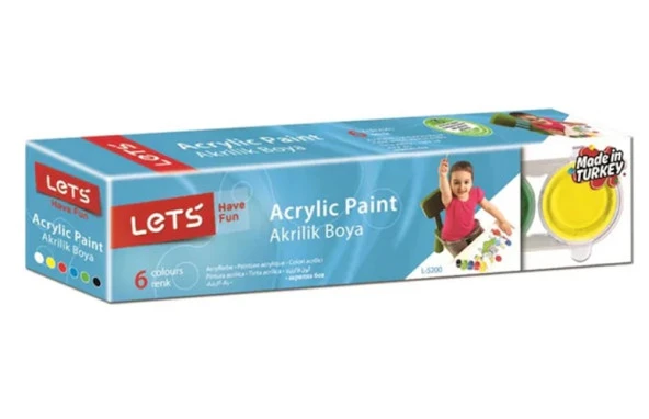 Lets Akrilik Boya 25Mg 6 Renk ürün görseli 1
