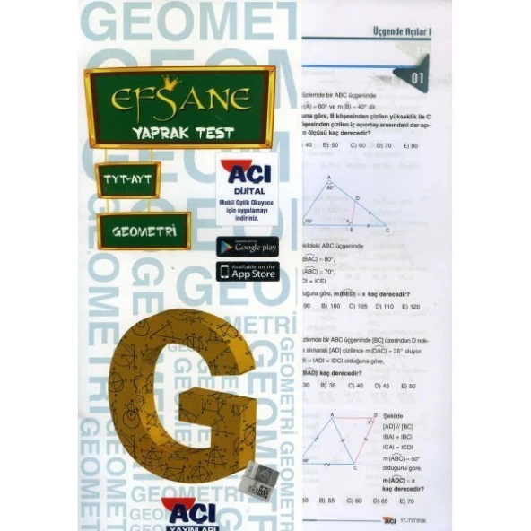 Efsane Tyt Ayt Geometri Yaprak Test 192 sayfa