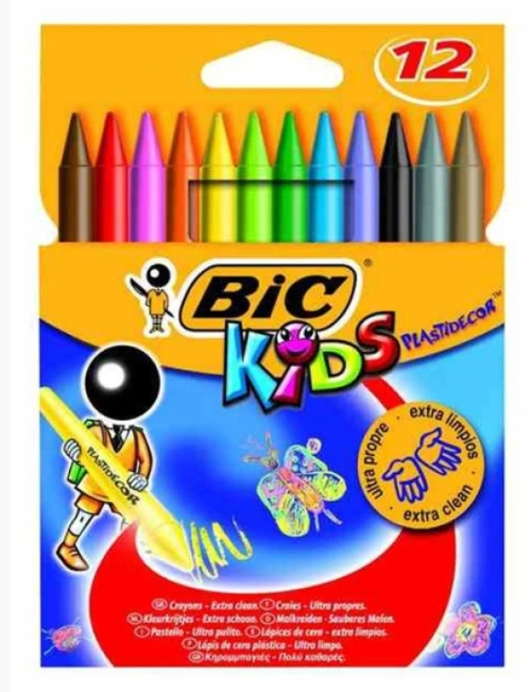 Bic Kids Pastel Boya Silinebilir 12Li ürün görseli 1