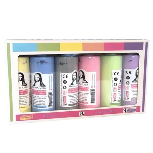Mona Lisa Chalky Akrilik Boya 70 Ml 6Lı