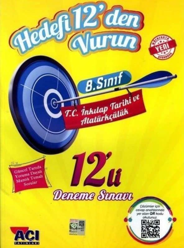 Açı 8.Sınıf T.C.İnkılap Tarihi ve Atatürkçülük Deneme 12Li - 1