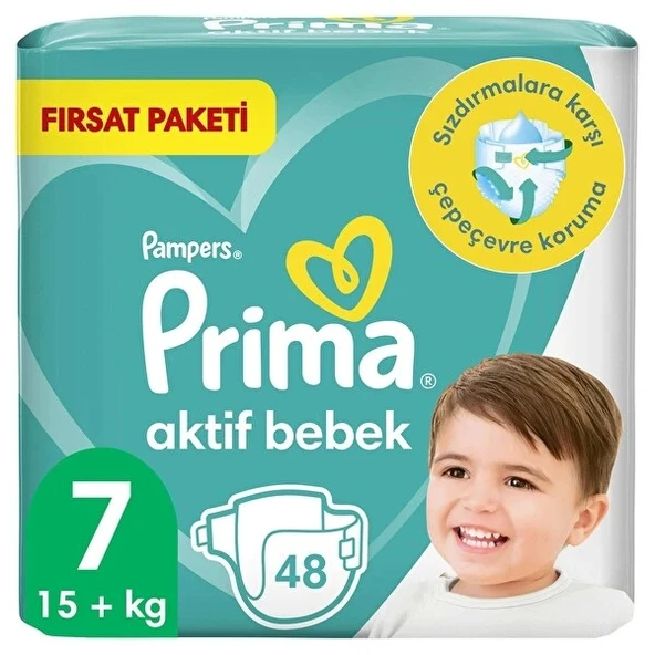 Prima Bebek Bezi Beden:7 (15+KG) XX Large 48 Adet Fırsat Pk