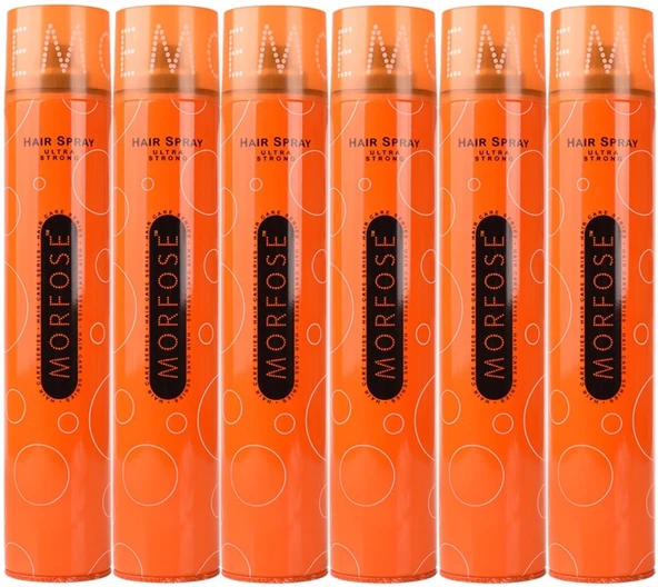 Morfose Saç Spreyi 400ML Ultra Sert (Turuncu) (6 Lı Set)