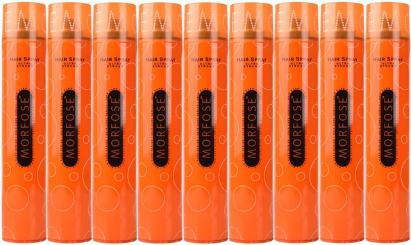 Morfose Saç Spreyi 400ML Ultra Sert (Turuncu) (9 Lu Set)