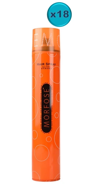 Morfose Saç Spreyi 400ML Ultra Sert (Turuncu) (18 Li Set)