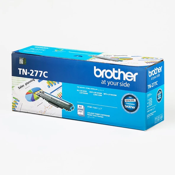 BROTHER 2.300 Sayfa Mavi Toner TN-277C