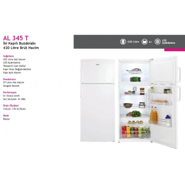 Altus AL-345-B 420 Litre İki Kapılı Buzdolabı - 4