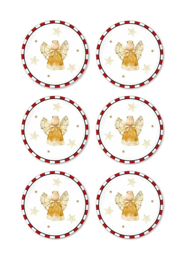 The Mia Globe Pasta Tabağı 6 Lı Set 19 cm