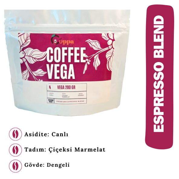Vega Espresso Blend Çekirdek Kahve 200 gr