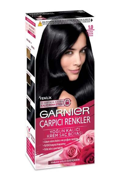 Garnier Çarpıcı Renkler Saç Boyası 1.0 Ekstra Yoğun Siyah
