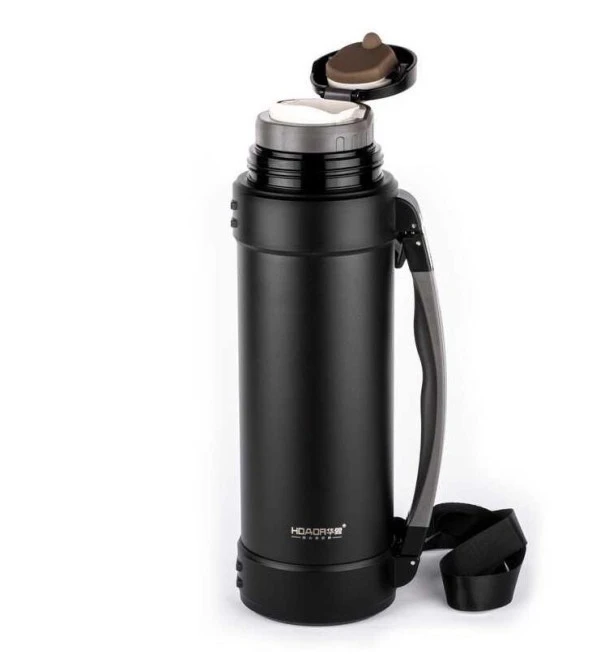 Okadi Paslanmaz Çelik Termos Tutacaklı 1800ML Siyah - 2