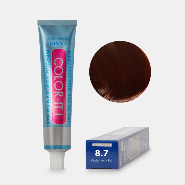 Kalıcı Saç Boyası COLOR-IT 8.7 Ceylan Açık Bej