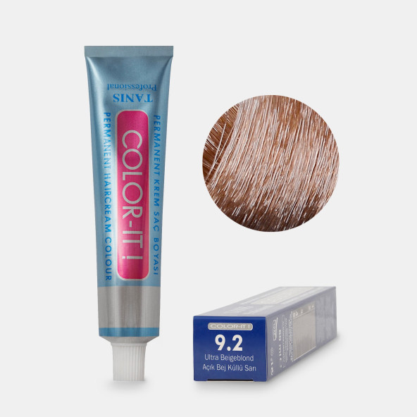 Kalıcı Saç Boyası COLOR-IT 9.2 Açık Bej Küllü Sarı