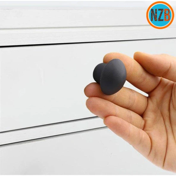 Düğme Kulp Dolap Mobilya Mutfak Dolabı Çekmece Dolap Kapak Kulpu Kulbu Metal Kulp Siyah - Resim 5