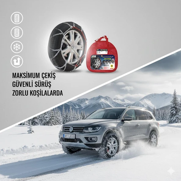 Space X Model 4x4 Güçlü Premium Lastik Kar Zinciri - Grup 38 ürün görseli 1