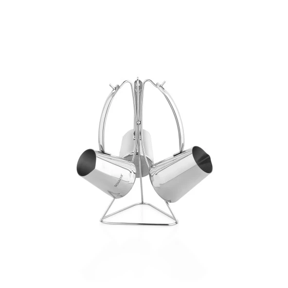 Schafer Fabian 3 lü Çelik Cezve Seti 4 Parça-Inox - 2