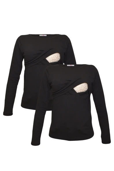 LuvmaBelly MYRA2701_2701 Emzirme tshirt seti