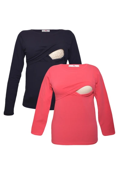 LuvmaBelly MYRA2702_2705 Emzirme tshirt seti