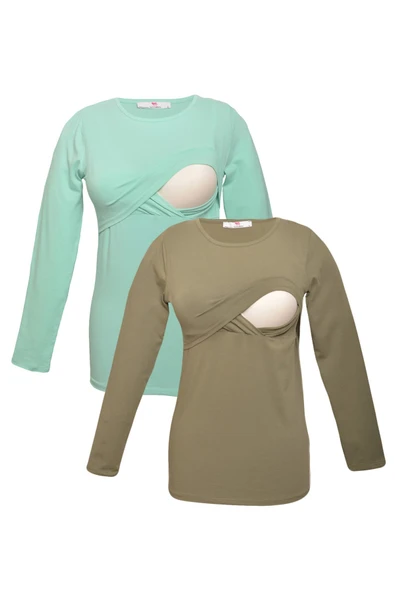 LuvmaBelly MYRA2706_2707 Emzirme tshirt seti - 1