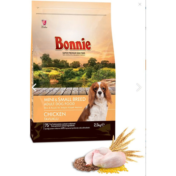 Bonnie Mini Ve Küçük Irk Tavuklu Yetişkin Köpek Maması 2,5 kg