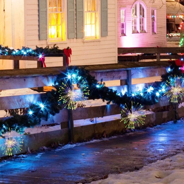 MULTİ COLORS LED FİRE WORK LED LİGHT HAVAİ FİŞEK LED IŞIK KUMANDALI IŞIK YILBAŞI AĞACI IŞIĞI NOEL IŞIĞI - Resim 3