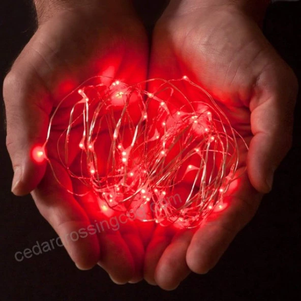 10 METRE KIRMIZI PİLLİ LED IŞIK KIRMIZI LED IŞIK KIRMIZI YILBAŞI AĞACI IŞIĞI KIRMIZI NOEL IŞIĞI 100 LEDLİ KIRMIZI LED IŞIK 100 LEDLİ PARLAK CANLI LED IŞIK - Resim 5