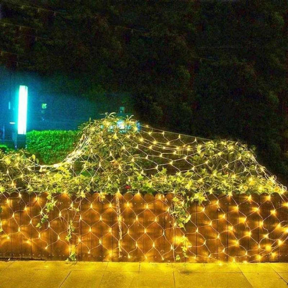 2X2 m2 AĞ LED IŞIK GÜN IŞIĞI AĞ LED IŞIK EKLEMELİ WARM LİGHT LED 220 V MODLU YILBAŞI IŞIKLARI ÖRÜMCEK AĞI IŞIĞI LED - Resim 2