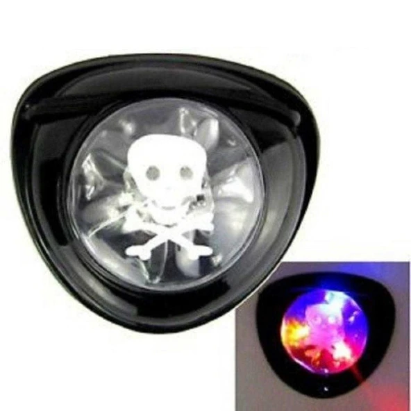 2 ADET LİGHT UP PIRATES EYE PATCH LED LİGHT LED IŞIKLI KORSAN GÖZ BANDI IŞIKLI KORSAN BANDI  YILBAŞI PARTİ IŞIKLARI - Resim 3