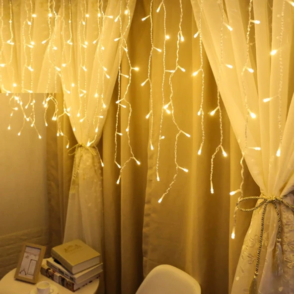 GÜN IŞIĞI SALKIM LED IŞIK 2X2 METRE 10 DALLI 140 LEDLİ SALKIM IŞIK GÜN IŞIĞI LED IŞIK MODLU GÜN IŞIĞI PERDE LED IŞIK WARM LİGHT YILBAŞI IŞIKLARI