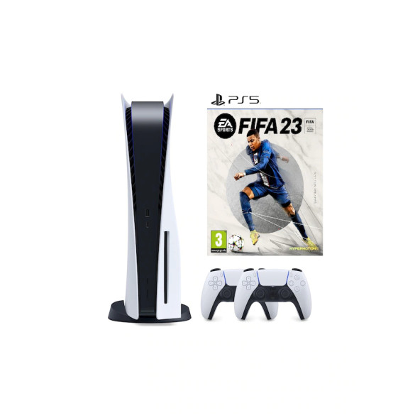 Sony Playstation 5 + 2. Dualsense Kol + PS5 Fifa 23 (İthalatçı Garantili) Beyaz