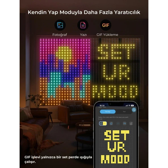Govee WIFI & BT Curtain Aydınlatma Perde - 3