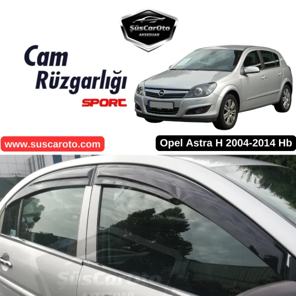 Opel Astra H 2004-2014 Hb Uyumlu Mugen Cam Rüzgarlığı Seti Piano Black 4lü İthal