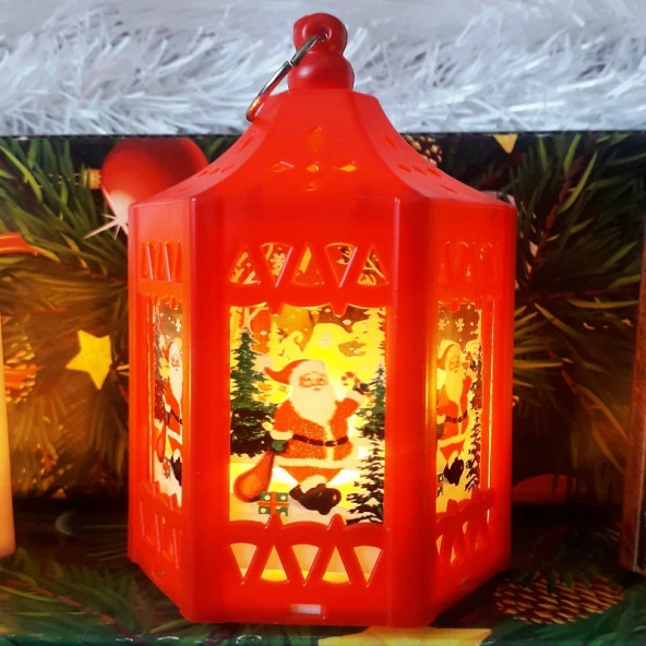 6GEN KIRMIZI NOEL BABALI YILBAŞI FENERİ NOEL BABA GEMİCİ FENERİ IŞIKLI FENER YILBAŞI SÜSLERİ YILBAŞI HEDİYELERİ ürün görseli
