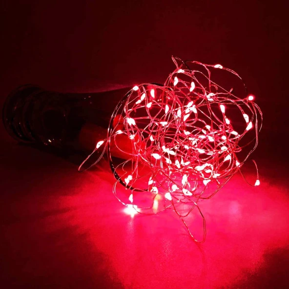 4 METRE KIRMIZI PİLLİ LED IŞIK KIRMIZI LED IŞIK KIRMIZI YILBAŞI AĞACI IŞIĞI KIRMIZI NOEL IŞIĞI PARLAK MODLU IŞIK ürün görseli