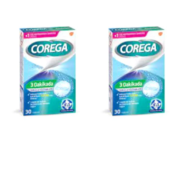 Corega Temizliyici 30 Tablet 2 Kutu